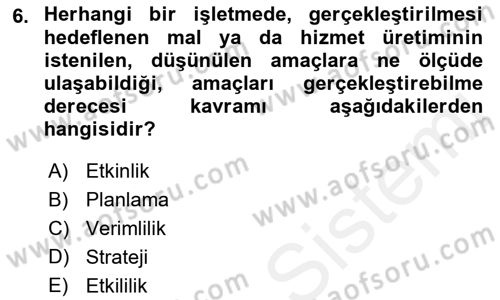 Depolama Ve Envanter Yönetimi Dersi Ara Sınavı Deneme Sınav Soruları 6. Soru
