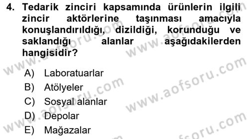 Depolama Ve Envanter Yönetimi Dersi 2022 - 2023 Yılı (Vize) Ara Sınavı 4. Soru