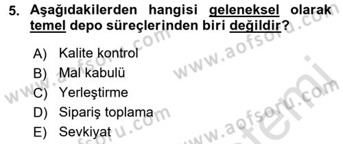 Depolama Ve Envanter Yönetimi Dersi 2022 - 2023 Yılı (Vize) Ara Sınavı 5. Soru