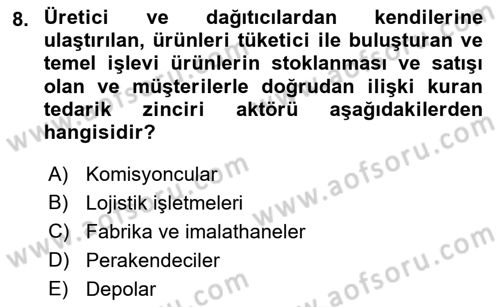 Depolama Ve Envanter Yönetimi Dersi Ara Sınavı Deneme Sınav Soruları 8. Soru