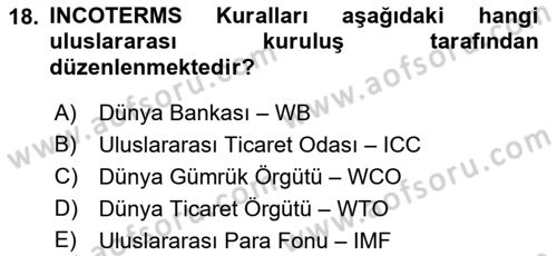 Depolama Ve Envanter Yönetimi Dersi 2022 - 2023 Yılı (Final) Dönem Sonu Sınav Soruları 18. Soru