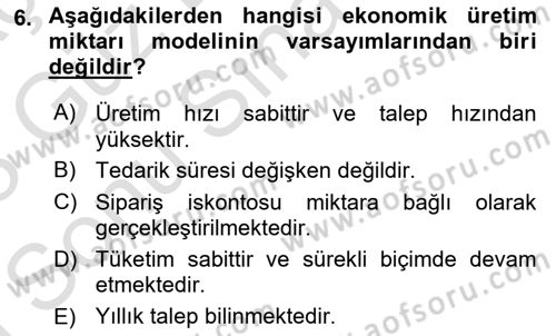 Depolama Ve Envanter Yönetimi Dersi 2022 - 2023 Yılı (Final) Dönem Sonu Sınav Soruları 6. Soru
