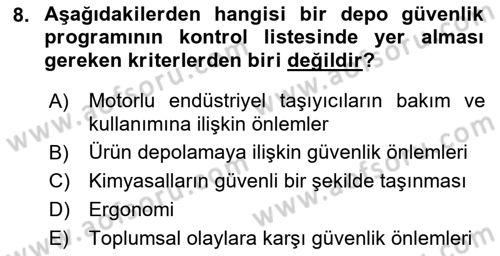 Depolama Ve Envanter Yönetimi Dersi 2022 - 2023 Yılı Yaz Okulu Sınavı 8. Soru