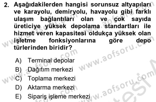Depolama Ve Envanter Yönetimi Dersi 2023 - 2024 Yılı (Vize) Ara Sınav Soruları 2. Soru