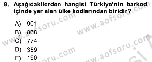 Depolama Ve Envanter Yönetimi Dersi 2023 - 2024 Yılı (Vize) Ara Sınav Soruları 9. Soru
