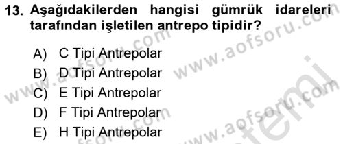 Depolama Ve Envanter Yönetimi Dersi 2023 - 2024 Yılı (Final) Dönem Sonu Sınav Soruları 13. Soru