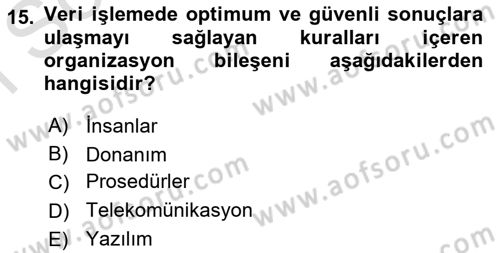 Depolama Ve Envanter Yönetimi Dersi 2023 - 2024 Yılı (Final) Dönem Sonu Sınav Soruları 15. Soru