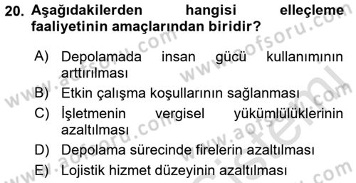 Depolama Ve Envanter Yönetimi Dersi 2023 - 2024 Yılı (Final) Dönem Sonu Sınav Soruları 20. Soru