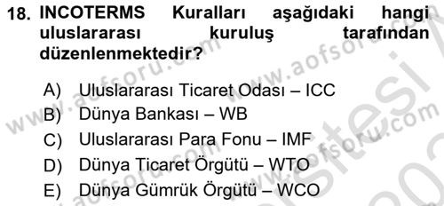 Depolama Ve Envanter Yönetimi Dersi 2023 - 2024 Yılı Yaz Okulu Sınav Soruları 18. Soru