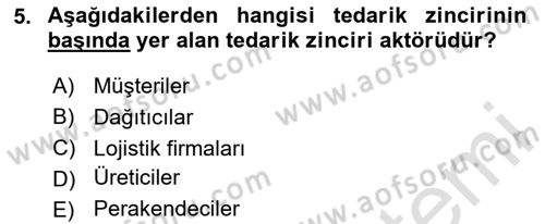 Depolama Ve Envanter Yönetimi Dersi 2023 - 2024 Yılı Yaz Okulu Sınav Soruları 5. Soru