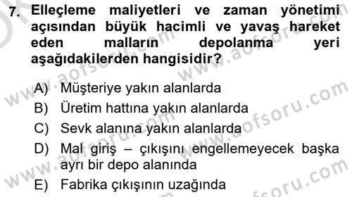 Depolama Ve Envanter Yönetimi Dersi 2023 - 2024 Yılı Yaz Okulu Sınav Soruları 7. Soru