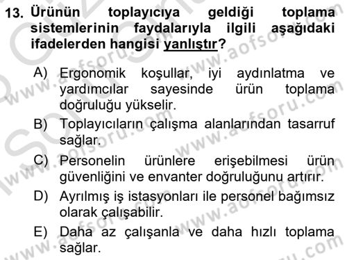 Depolama Ve Envanter Yönetimi Dersi 2024 - 2025 Yılı (Final) Dönem Sonu Sınav Soruları 13. Soru