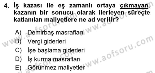 Tehlikeli Madde Lojistiği Ve İş Güvenliği Dersi 2021 - 2022 Yılı (Final) Dönem Sonu Sınav Soruları 4. Soru