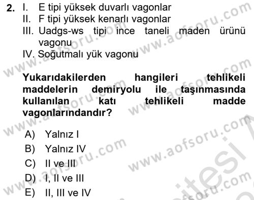 Tehlikeli Madde Lojistiği Ve İş Güvenliği Dersi 2025 - 2026 Yılı (Final) Dönem Sonu Sınav Soruları 2. Soru