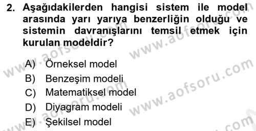 Lojistik Planlama Ve Modelleme Dersi 2018 - 2019 Yılı (Vize) Ara Sınavı 2. Soru