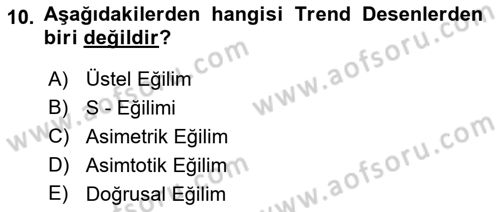 Lojistik Planlama Ve Modelleme Dersi 2020 - 2021 Yılı Yaz Okulu Sınavı 10. Soru