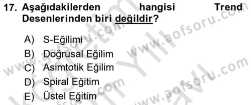 Lojistik Planlama Ve Modelleme Dersi 2021 - 2022 Yılı (Vize) Ara Sınav Soruları 17. Soru