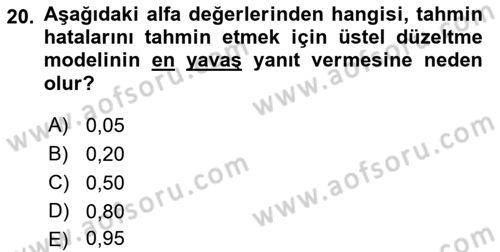 Lojistik Planlama Ve Modelleme Dersi 2021 - 2022 Yılı (Vize) Ara Sınav Soruları 20. Soru