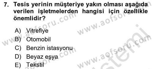 Lojistik Planlama Ve Modelleme Dersi 2021 - 2022 Yılı (Final) Dönem Sonu Sınav Soruları 7. Soru