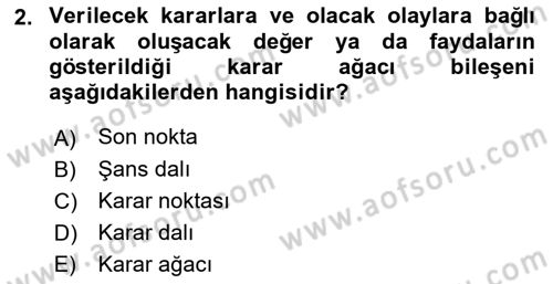 Lojistik Planlama Ve Modelleme Dersi 2022 - 2023 Yılı Yaz Okulu Sınav Soruları 2. Soru