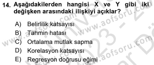 Lojistik Planlama Ve Modelleme Dersi 2023 - 2024 Yılı (Vize) Ara Sınav Soruları 14. Soru