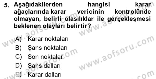Lojistik Planlama Ve Modelleme Dersi 2023 - 2024 Yılı (Vize) Ara Sınav Soruları 5. Soru
