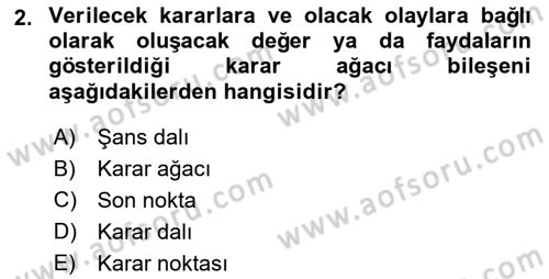 Lojistik Planlama Ve Modelleme Dersi 2023 - 2024 Yılı (Final) Dönem Sonu Sınav Soruları 2. Soru