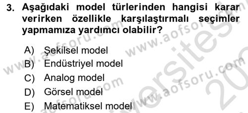Lojistik Planlama Ve Modelleme Dersi 2023 - 2024 Yılı Yaz Okulu Sınav Soruları 3. Soru