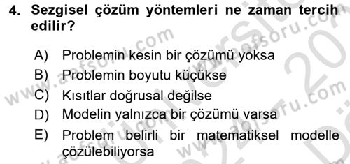 Lojistik Planlama Ve Modelleme Dersi 2024 - 2025 Yılı (Vize) Ara Sınav Soruları 4. Soru