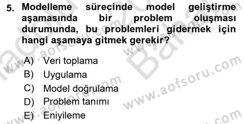 Lojistik Planlama Ve Modelleme Dersi 2024 - 2025 Yılı (Vize) Ara Sınav Soruları 5. Soru