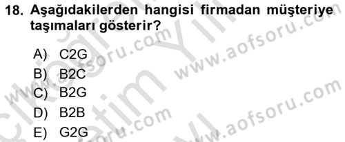 Lojistik Planlama Ve Modelleme Dersi 2024 - 2025 Yılı Yaz Okulu Sınav Soruları 18. Soru