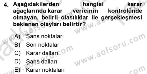 Lojistik Planlama Ve Modelleme Dersi 2024 - 2025 Yılı Yaz Okulu Sınav Soruları 4. Soru