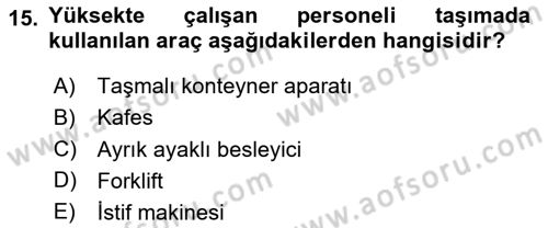 Liman Ve Terminal Yönetimi Dersi 2023 - 2024 Yılı Yaz Okulu Sınav Soruları 15. Soru