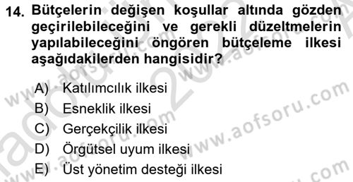 Lojistik Maliyetleri Ve Raporlama Dersi Ara Sınavı Deneme Sınav Soruları 14. Soru
