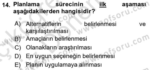 Lojistik Maliyetleri Ve Raporlama Dersi Ara Sınavı Deneme Sınav Soruları 14. Soru