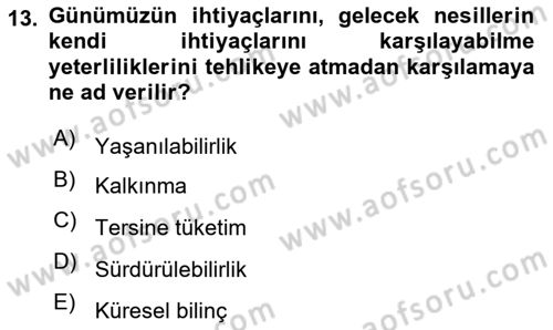 Lojistik Maliyetleri Ve Raporlama Dersi 2023 - 2024 Yılı Yaz Okulu Sınav Soruları 13. Soru