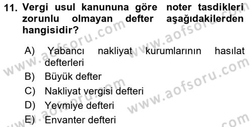 Lojistik Maliyetleri Ve Raporlama Dersi 2024 - 2025 Yılı (Final) Dönem Sonu Sınav Soruları 11. Soru