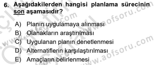 Lojistik Maliyetleri Ve Raporlama Dersi 2024 - 2025 Yılı Yaz Okulu Sınav Soruları 6. Soru