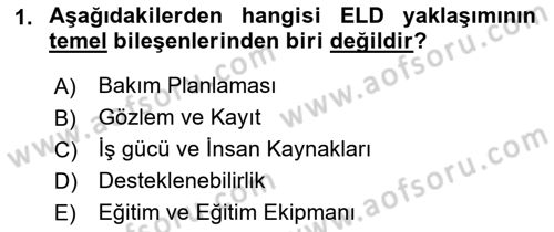 Entegre Lojistik Destek Dersi 2018 - 2019 Yılı (Vize) Ara Sınav Soruları 1. Soru