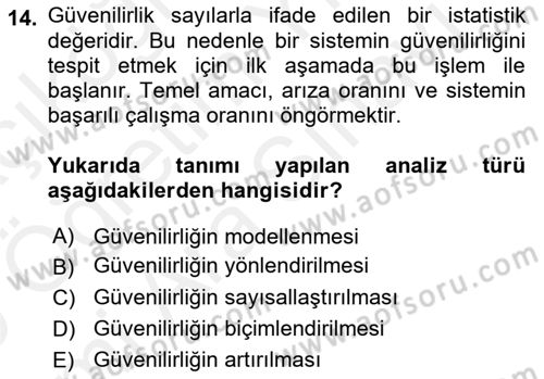 Entegre Lojistik Destek Dersi 2018 - 2019 Yılı (Vize) Ara Sınav Soruları 14. Soru