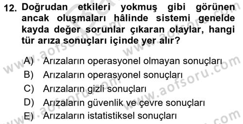 Entegre Lojistik Destek Dersi 2021 - 2022 Yılı (Final) Dönem Sonu Sınav Soruları 12. Soru