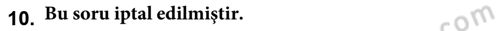 Entegre Lojistik Destek Dersi 2021 - 2022 Yılı Yaz Okulu Sınav Soruları 10. Soru