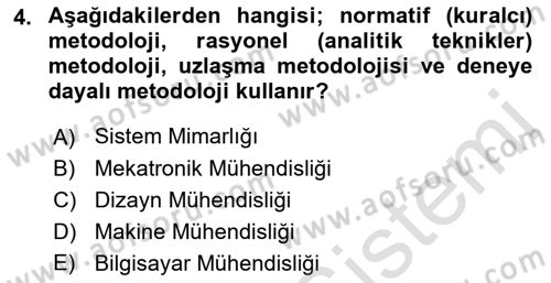 Entegre Lojistik Destek Dersi 2021 - 2022 Yılı Yaz Okulu Sınav Soruları 4. Soru