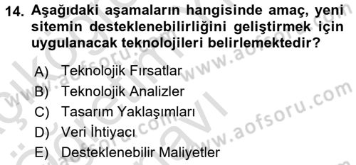 Entegre Lojistik Destek Dersi 2022 - 2023 Yılı Yaz Okulu Sınav Soruları 14. Soru