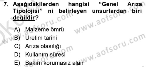 Entegre Lojistik Destek Dersi 2022 - 2023 Yılı Yaz Okulu Sınav Soruları 7. Soru