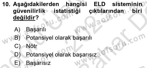 Entegre Lojistik Destek Dersi 2023 - 2024 Yılı (Vize) Ara Sınav Soruları 10. Soru