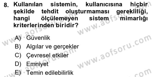 Entegre Lojistik Destek Dersi 2024 - 2025 Yılı (Vize) Ara Sınav Soruları 8. Soru
