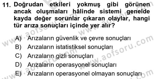 Entegre Lojistik Destek Dersi 2024 - 2025 Yılı (Final) Dönem Sonu Sınav Soruları 11. Soru