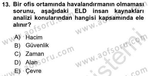 Entegre Lojistik Destek Dersi 2024 - 2025 Yılı Yaz Okulu Sınav Soruları 13. Soru