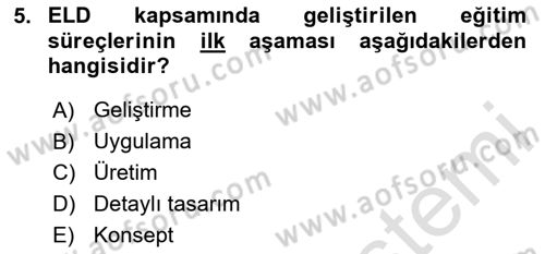 Entegre Lojistik Destek Dersi 2024 - 2025 Yılı Yaz Okulu Sınav Soruları 5. Soru